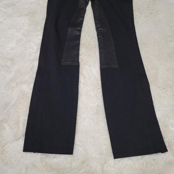 Theory Riding Pants C Fixture Ponte Black Leather Trim Casual Equestrian Women 4 - Picture 3 of 8